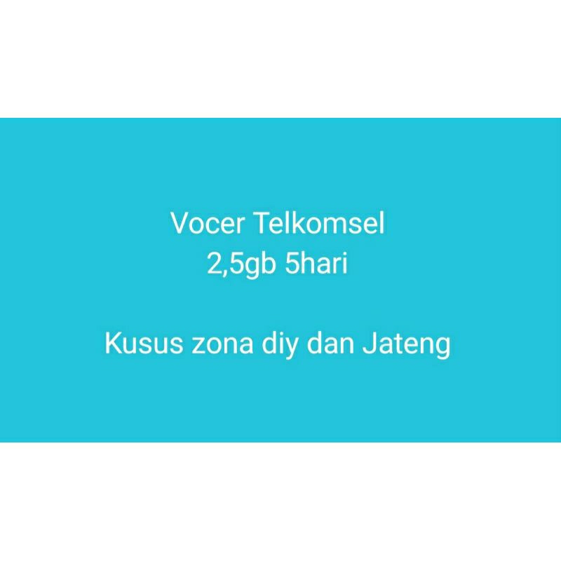 vocer paket data telkomsel 2,5gb 5hari