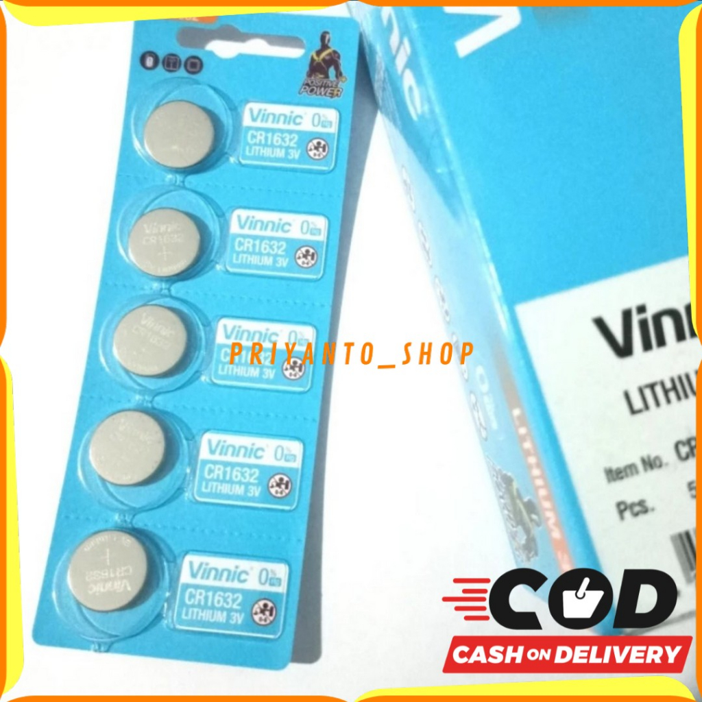 Baterai Batre Vinnic CR1632 CR 1632 Lithium Original 1PCS