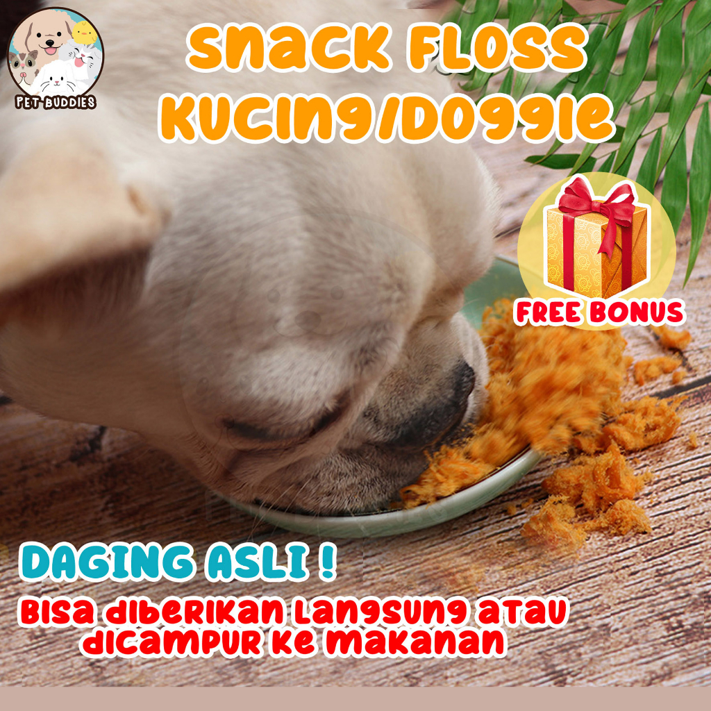 Chicken Floss Snack Kucing/Anjing Penambah Nafsu Makan