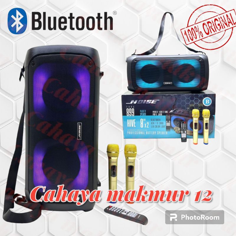 Speaker Portable Wireless Noise 899 B HIVE Original 8 inch x2 Bluetooth