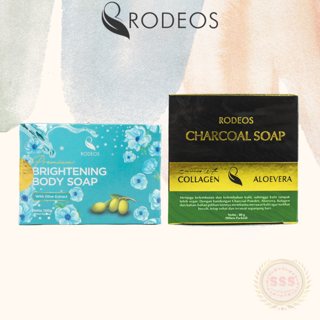 RODEOS Charcoal Soap + Premium Brightening Body Soap