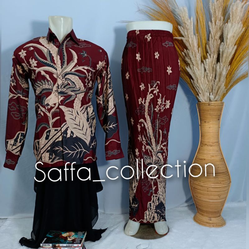 kemeja batik couple/batik couple rok prisket/couple kemeja/couple