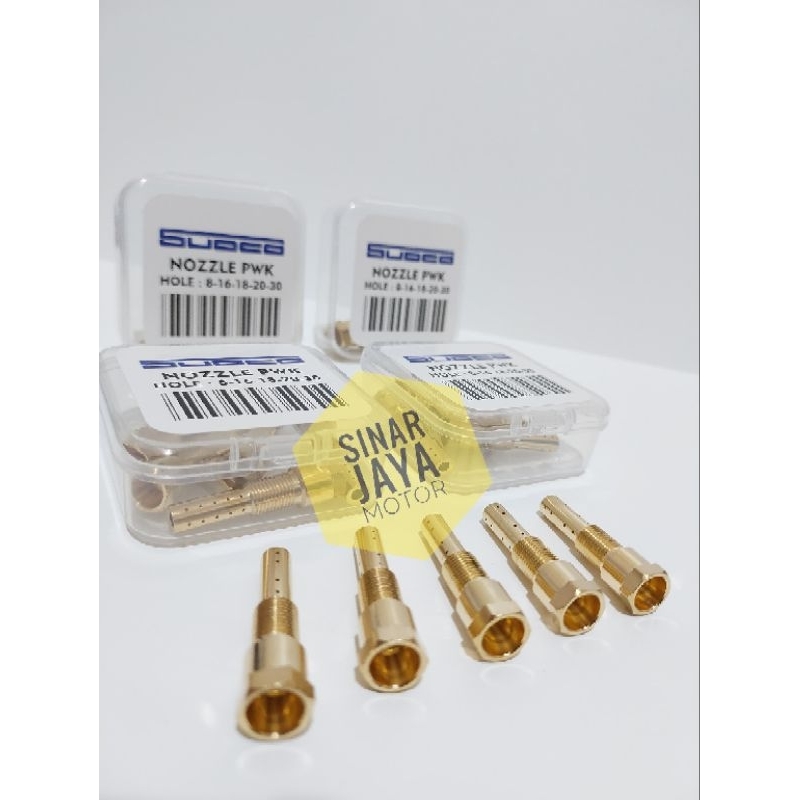 NOZZLE NOZEL SUDCO PWK PWM PAKETAN ISI 5PCS 8H 16H 18H 20H 30H KUNINGAN