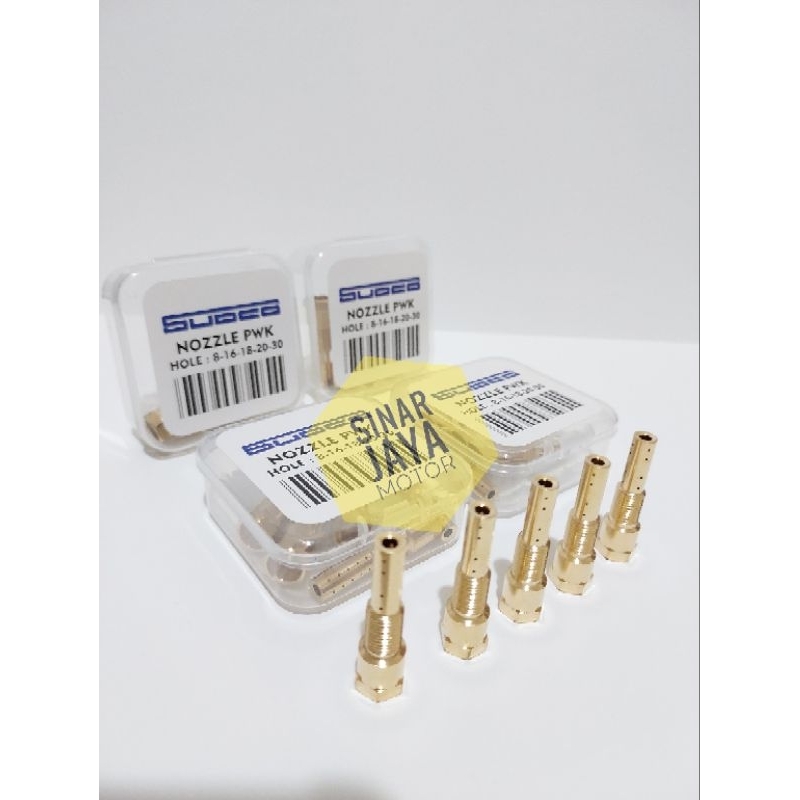 NOZZLE NOZEL SUDCO PWK PWM PAKETAN ISI 5PCS 8H 16H 18H 20H 30H KUNINGAN