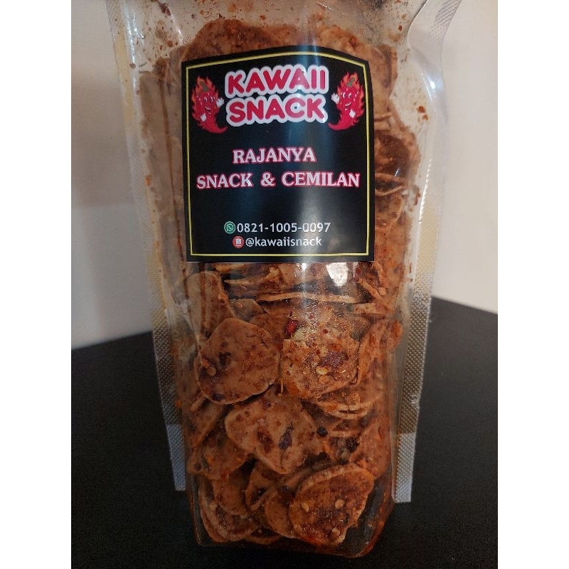 

Basreng Coin Bulat Cikruk Basah Super Pedas Daun Jeruk 100gr