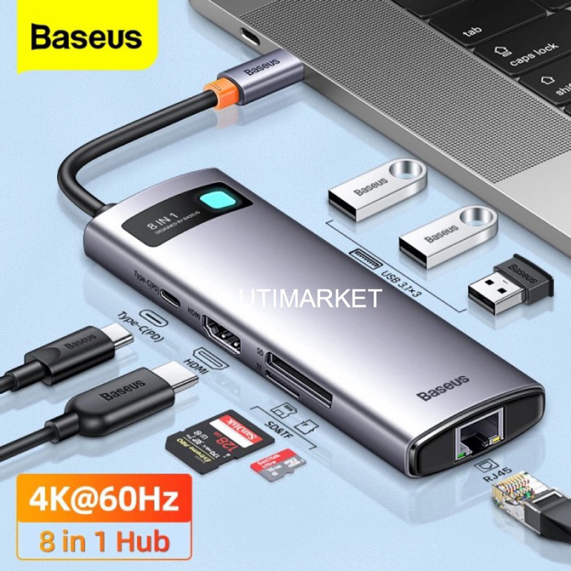 8 in 1 baseus usb hub type c docking multifunctional