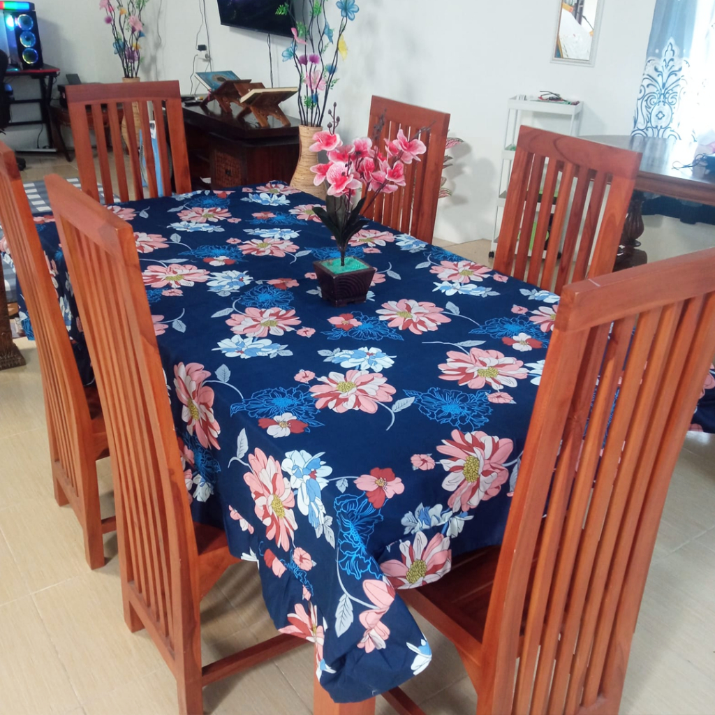 [✅COD] Taplak Meja Kain 140x220 Model Rumbai Aneka Motif Perlengkapan Dekorasi Ruang Makan Dapur Rumah