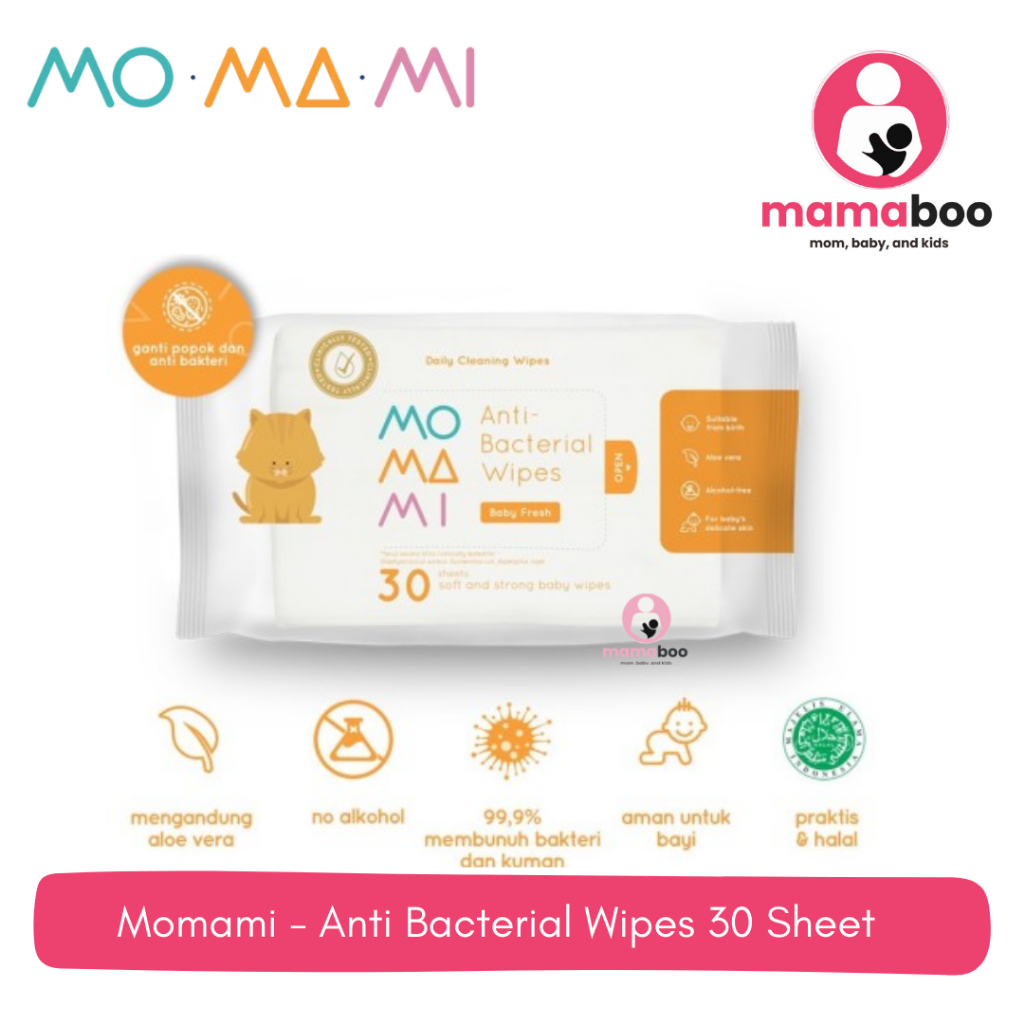 Momami - Anti Bacterial Wipes 30 Sheet