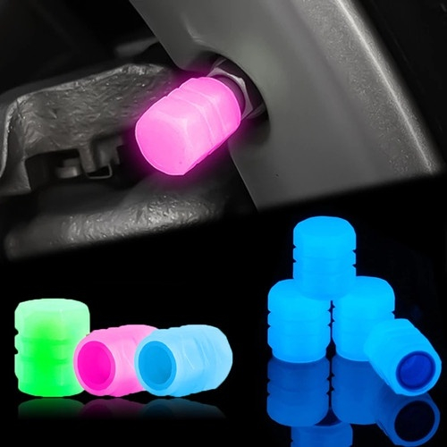 Tutup Pentil Ban Sepeda Motor Mobil Glow In The Dark Luminous Neon warna warni / glow in the dark