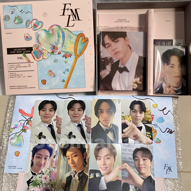 Photocard album carat version fml seventeen vernon mingyu the8 woozi dino seungkwan carver pc svt