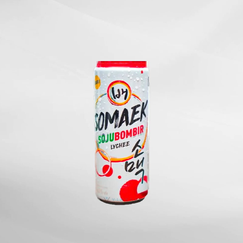 SOMAEK Lychee Soju Bombir Can  320 ml ( Original &amp; Resmi By Vinyard )