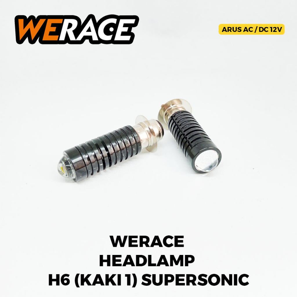 [WERACE] LED H6 SUPERSONIC LASER D2 2 WARNA MODEL BEBEK PNP PUTIH KUNING 12VOLT CAHAYA LEBAR TAHAN LAMA