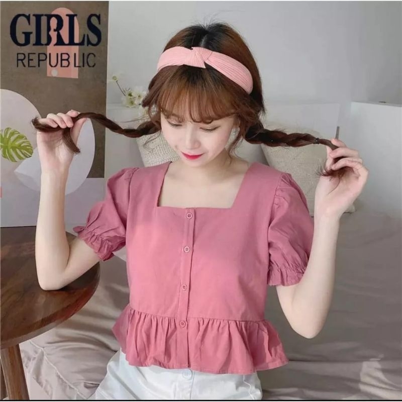 Atasan Wanita Vera Top Blouse Cewek Korea style