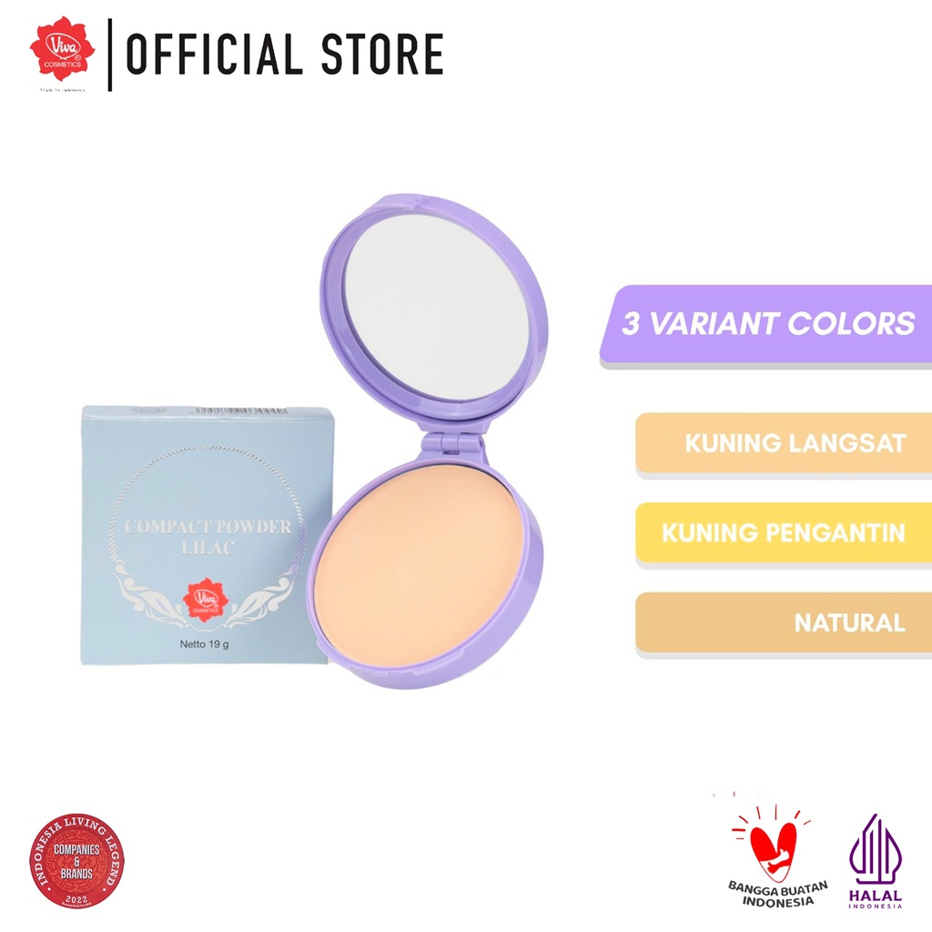 Viva Compact Powder Lilac 19g | Bedak Padat VIVA BPOM HALAL