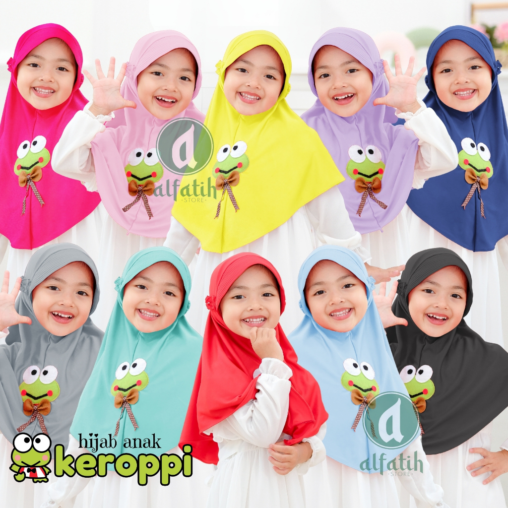 JILBAB ANAK TK - SD KEROPPI / KEROPPI / JILBAB ANAK USIA 4-7 TAHUN / PAKAIAN MUSLIM ANAK PEREMPUAN / KERUDUNG ANAK TK / HIJAB ANAK TK-SD KHIMAR ANAK