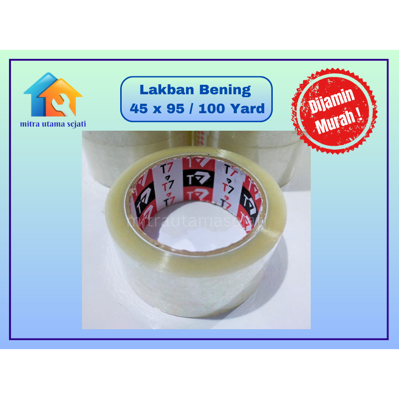 

LAKBAN BENING 45MM X 100 YARD FULL BERKUALITAS BENING