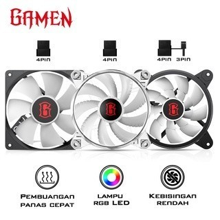 GAMEN Gaming Fan Case RGB GCF100 Black