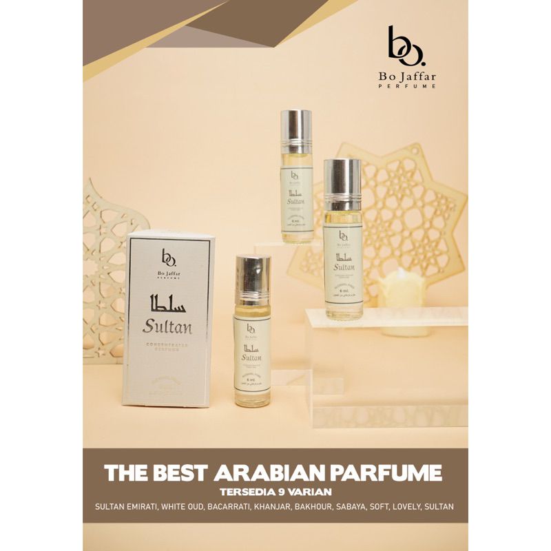 parfum roll on bo jaffar aroma arabian non alkohol souvenir haji umroh