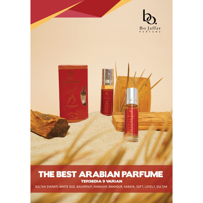 parfum roll on bo jaffar aroma arabian non alkohol souvenir haji umroh