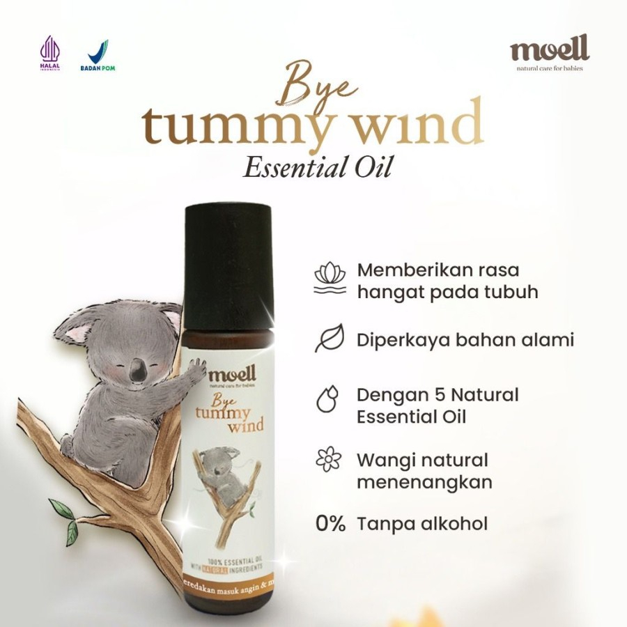 MOELL NATURAL ESSENTIAL OIL - BYE TUMMY WIND 8ML