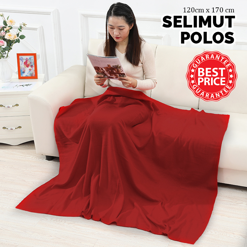 LuxuryParty HK310 Selimut polos  Elegan Berkualitas / Selimut Polos Bulu Halus Ukuran 125CM X 175CM