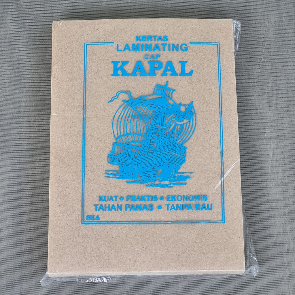 

Kertas Bungkus Nasi Minyak Coklat Cap Kapal Biru isi 240 lembar