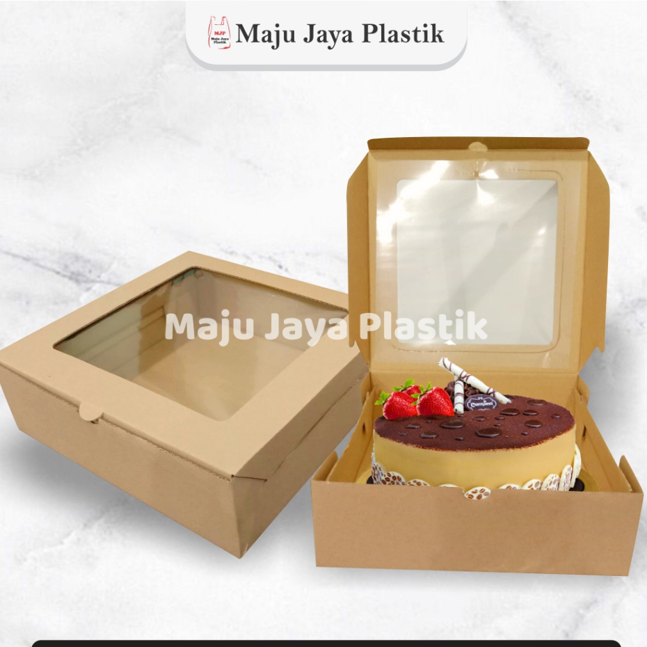 

KARDUS 20x20x7 dus BOX KARTON CORUGATED DIE CUT EFLUTE WINDOW AKSESORIS KADO ONLINE hampers