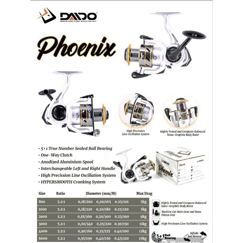 REEL DAIDO PHOENIX 1000 2000