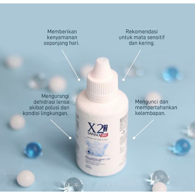 Cairan Softlens X2 SANSO + BIO FORMULA SOLUTION 60ml | Cairan pembersih &amp; rendam softlens ukuran 60ml