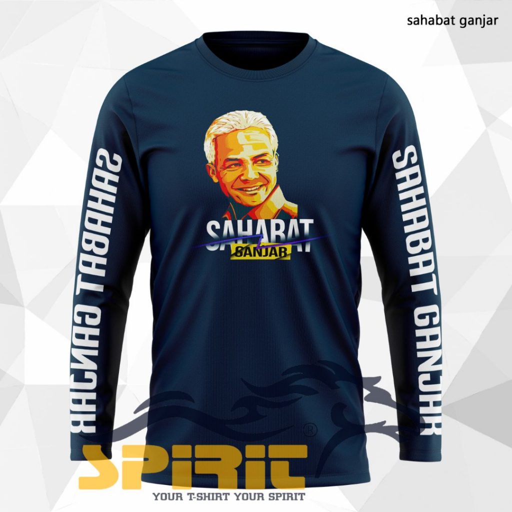kaos ganjar pranowo desain terbaru lengan panjang premium distro