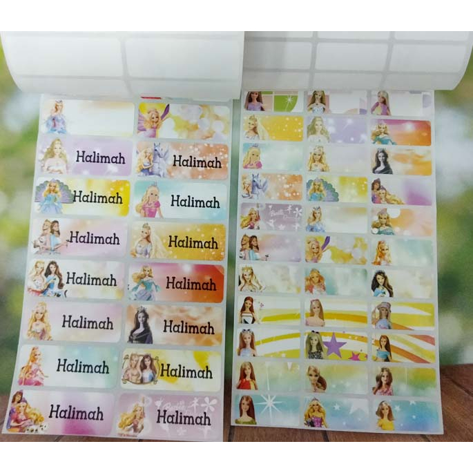 

Label Nama Import Waterproof BARBIE