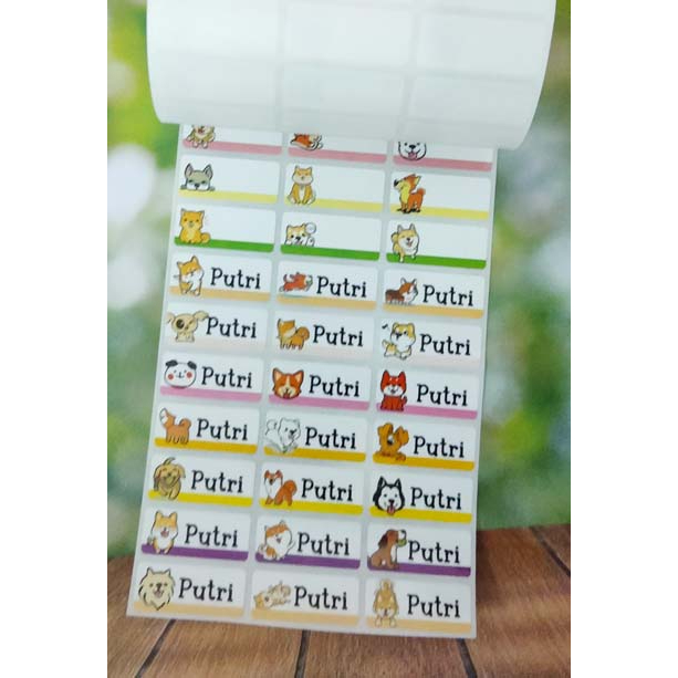 

Label Nama Import Waterproof CUTE DOG