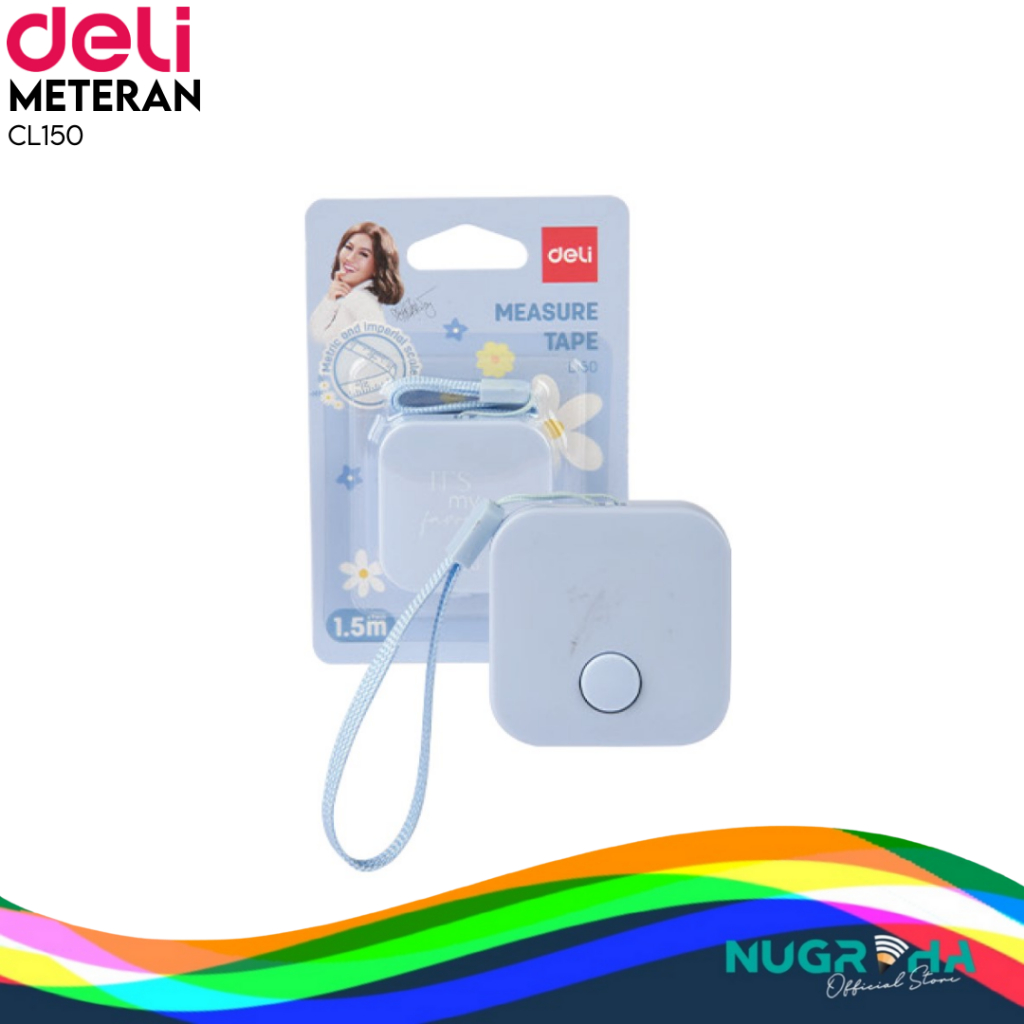 

[DELI X AGNEZ MO] Deli Mini Measure Tape Meteran Mini 1.5m Lucu CL150