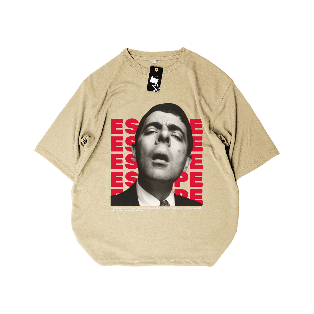 Mokokomo Kaos T-shirt Mr.Bean Oversize Atasan Oversize Unisex