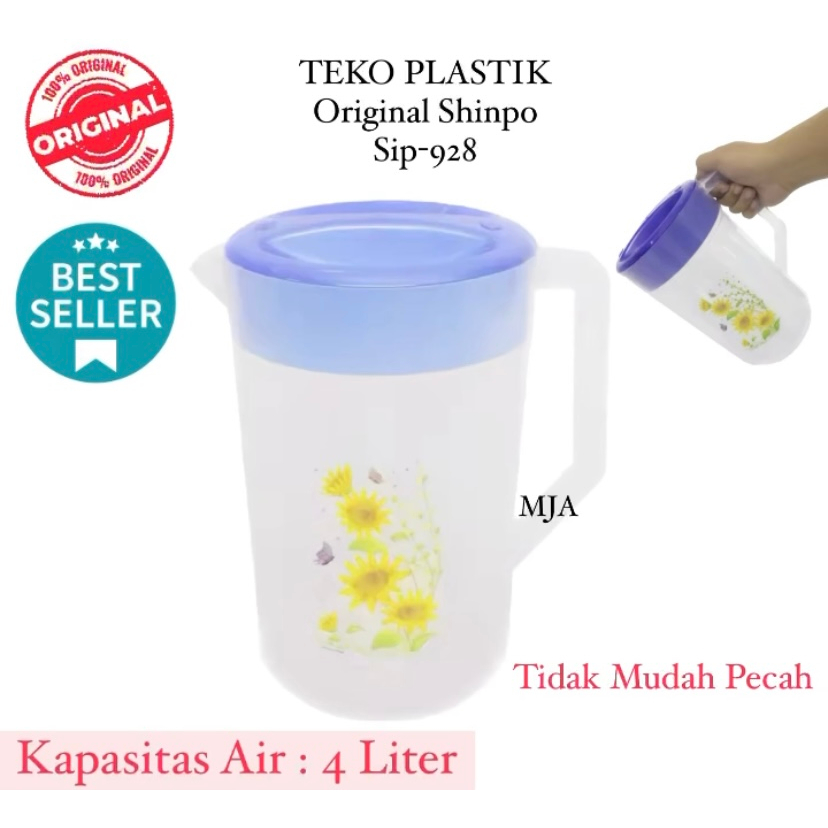 ( BISA COD ) PROMO TEKO PLASTIK 4 LITER SHINPO ESKAN FAMILIA SIP 928 / ESKAN PRIMERO / TEKO AIR PLASTIK / CERET AIR PANAS DAN DINGIN / TEMPAT PENYIMPANAN AIR 4 LITER / Wadah Tempat Air Minum Mineral Eskan Familia Plastic Pitcher SPO-SIP-928 Water Jug C