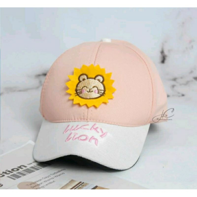 Topi Anak Anak Laki Laki Perempuan Lucky Lion premium usia 3-10 tahun