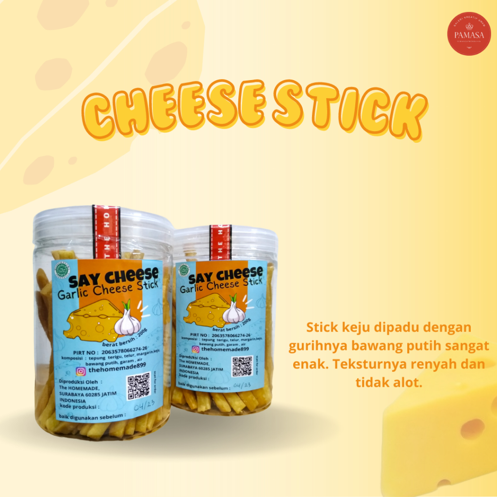 

galeripamasa30 Cheese Stick Stik Bawang Keju Renyah Tidak Alot 200gr