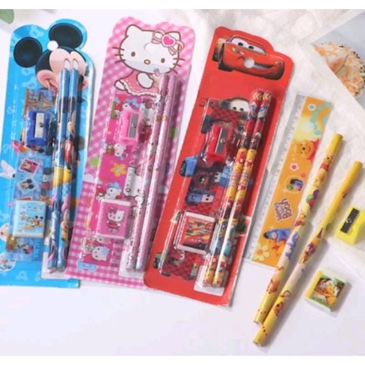 

MINI STATIONERY SET ALAT TULIS SEKOLAH 5 in 1 KARAKTER LUCU