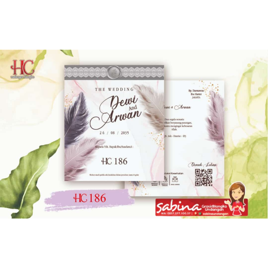 BLANGKO UNDANGAN MURAH HC 186 PALEMBANG | SABINA UNDANGAN