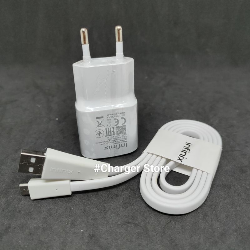 Charger infinix 2A Micro USB ORIGINAL Hot 8 9 10 11 12i Play Hot 10S Hot 10S NFC Hot 20i Smart 4 5 6 7