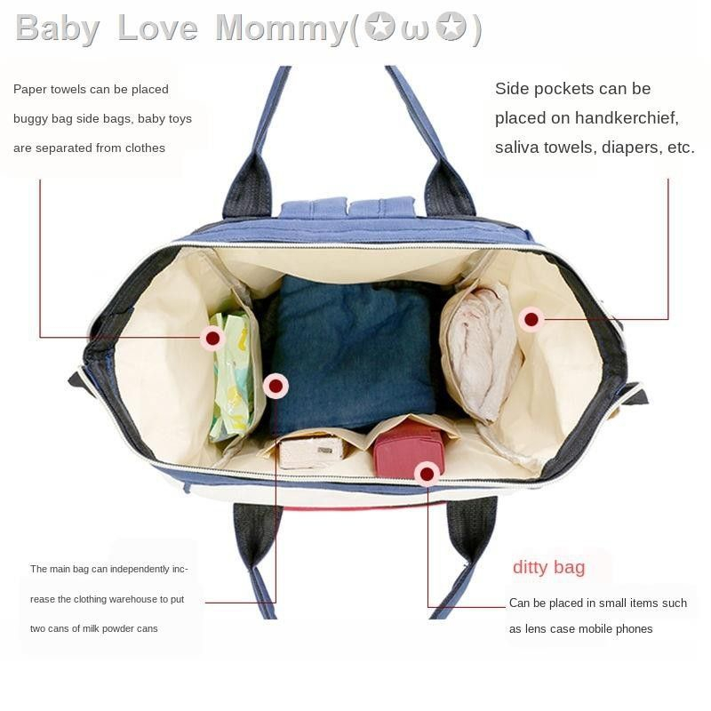 Mother and baby bag large capacity portable backpack outdoor backpack solid colorTravel  bag