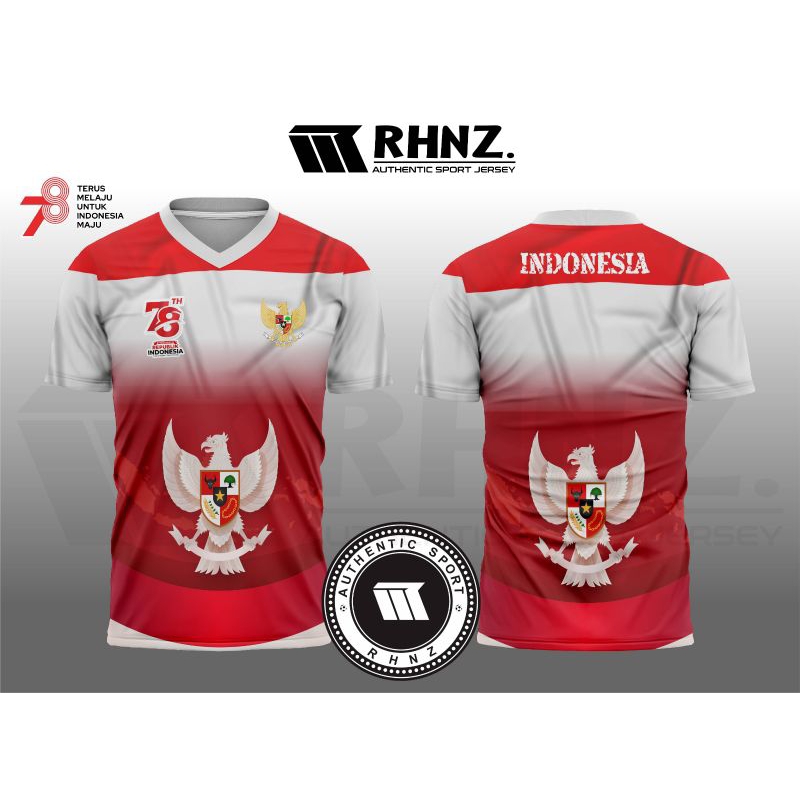 JERSEY FULL PRINTING AGUSTUSAN GARUDA/JERSEY PREMIUM GRATIS DESAIN BEBAS CUSTOM/KAOS 17 MERAH PUTIH/
