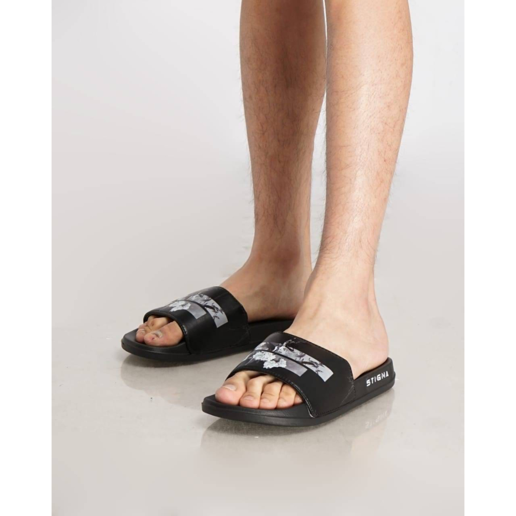 Sandal Slide Pria Monochrome Premium Stigma