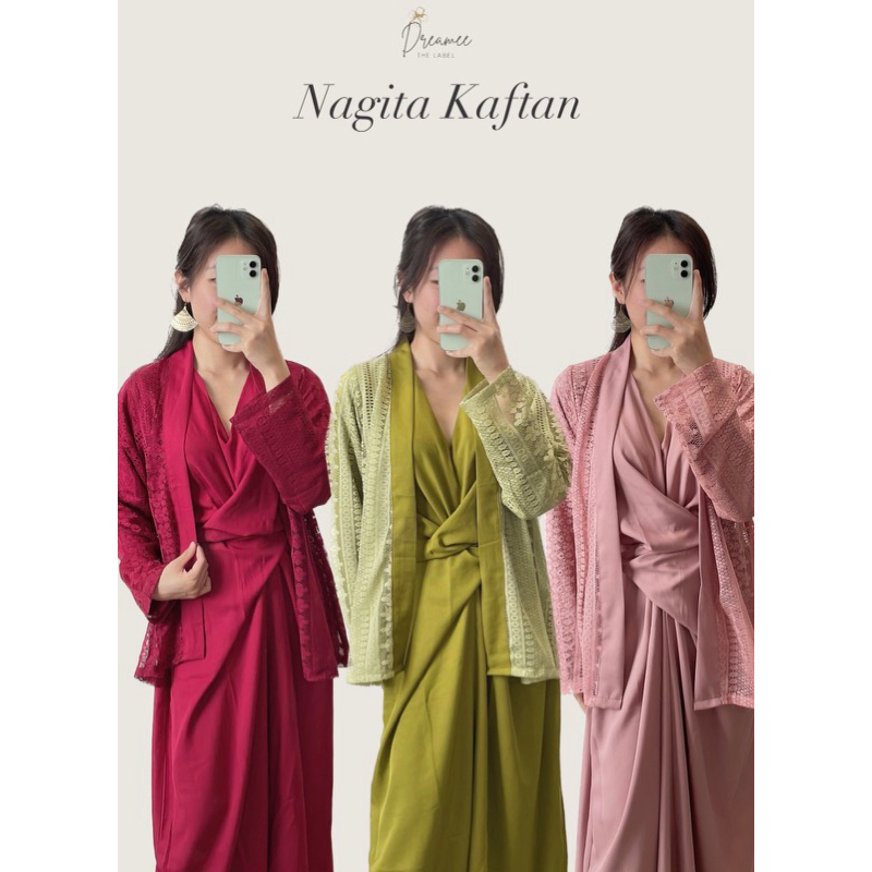 [Dreamee The Label] Lebaran/Raya Collection | READY STOCK Nagita Kaftan Dress (include outer cardiga