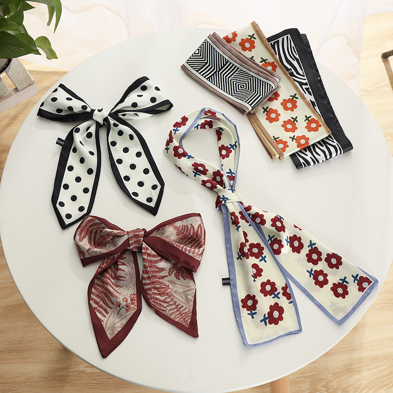 Scraft Syal Wanita Silk Twilly Satin Kecil Multifungsi Aksesoris Tas Ikat Rambut Wanita Korean Style Leher Bandana Aesthetic Chikoisme NR