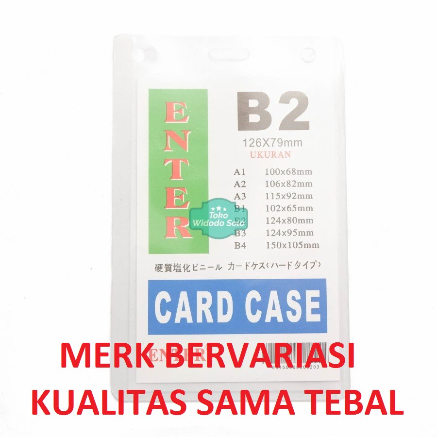 

1 BUAH Plastik ID Card Case B2 Name Card Name Tag Portrait