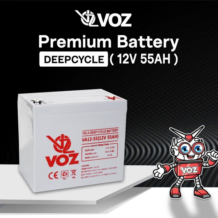 Voz Baterai Deep Cycle 12V 55 Ah| Baterai Solar Panel