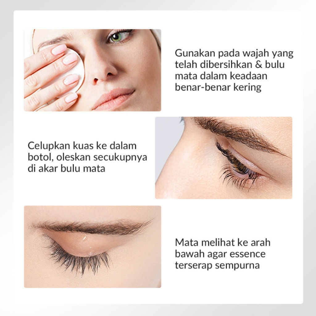 Serum Vitamin Penumbuh Penebal Pemanjang Pelentik Pelebat Penyubur Bulumata Bulu Mata dan Alis Bioaqua Nourishing Eyelashes Eyelash Serum Permanen Original BPOM dan Halal