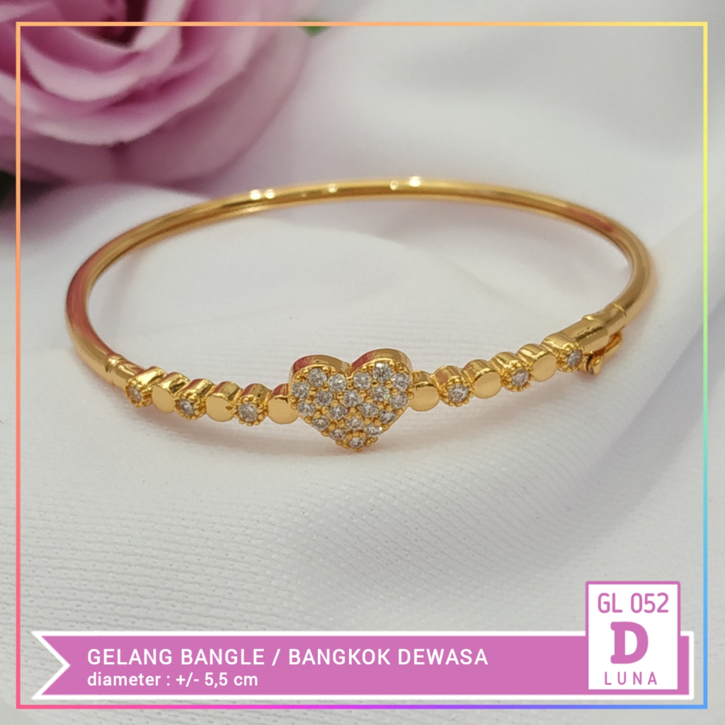 Gelang xuping gelang bangle mata love tengah perhiasan lapis emas GL 052