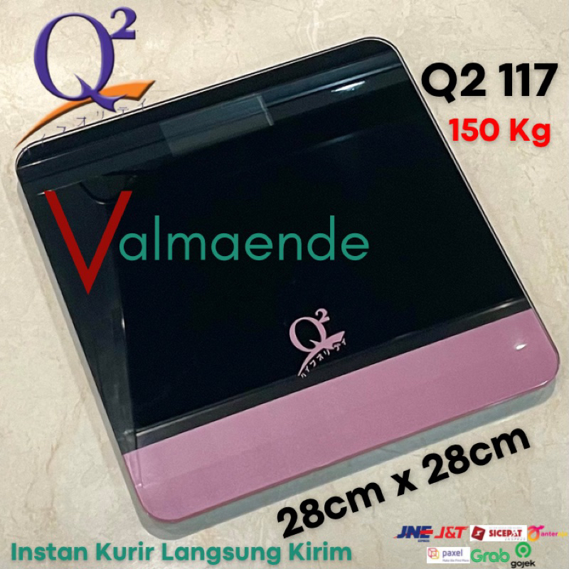Timbangan Badan Digital 150 Kg GSF 2626 Q2 117 GSF Free Packing Bubble Wrap Kaca Premium Tempered Glass Elektronik